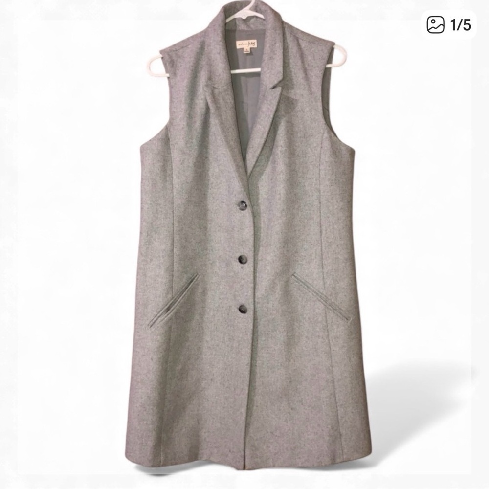 Maison Jules Light Gray Vest Sleeveless Dress Medium
